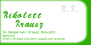 nikolett krausz business card